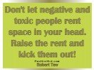 raise the rent for negative thoughts