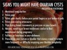 signs of ovarian cysts