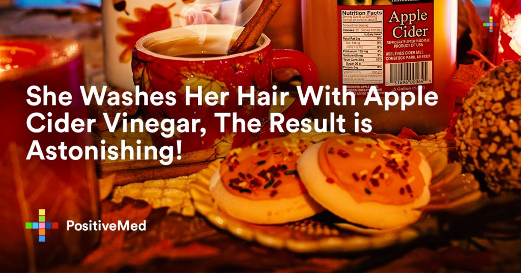 She Washes Her Hair With Apple Cider Vinegar, The Result is Astonishing!