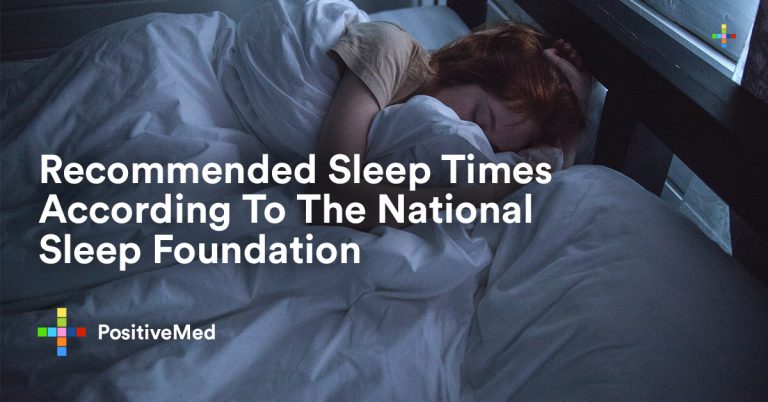 Recommended Sleep Times According To The National Sleep Foundation