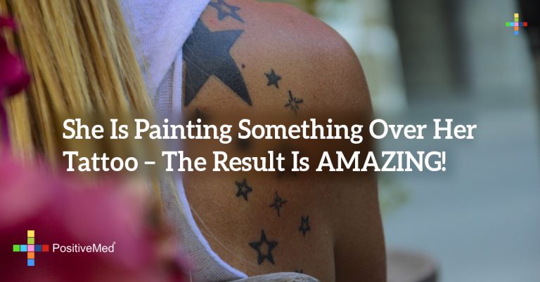 She Is Painting Something Over Her Tattoo – The Result Is AMAZING!