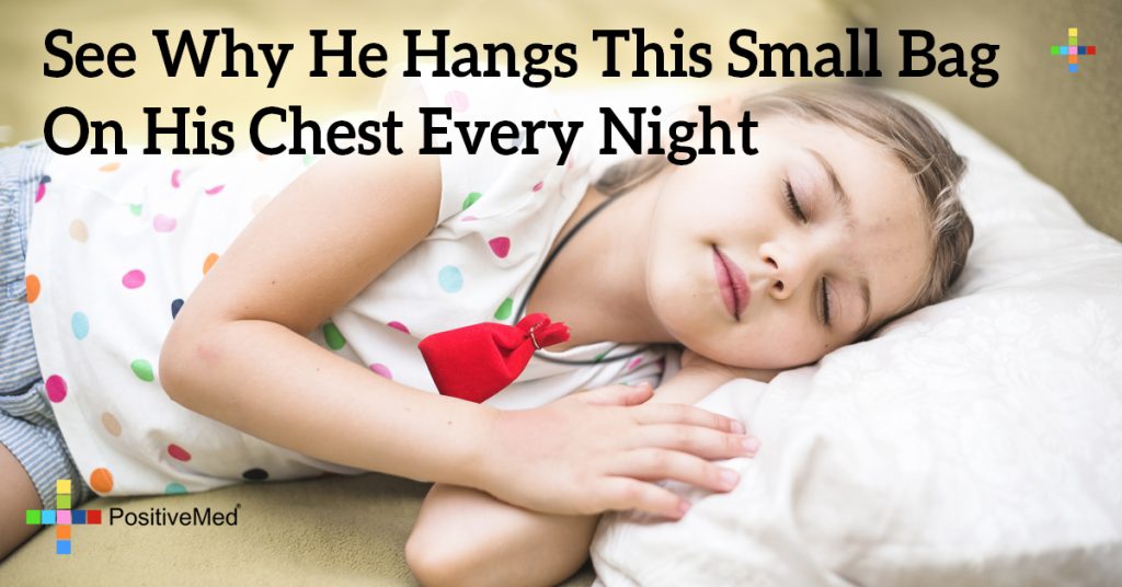 See Why He Hangs This Small Bag On His Chest Every Night
