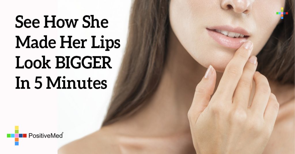 See How She Made Her Lips Look BIGGER In 5 Minutes