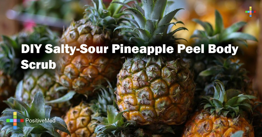 DIY Salty-Sour Pineapple Peel Body Scrub