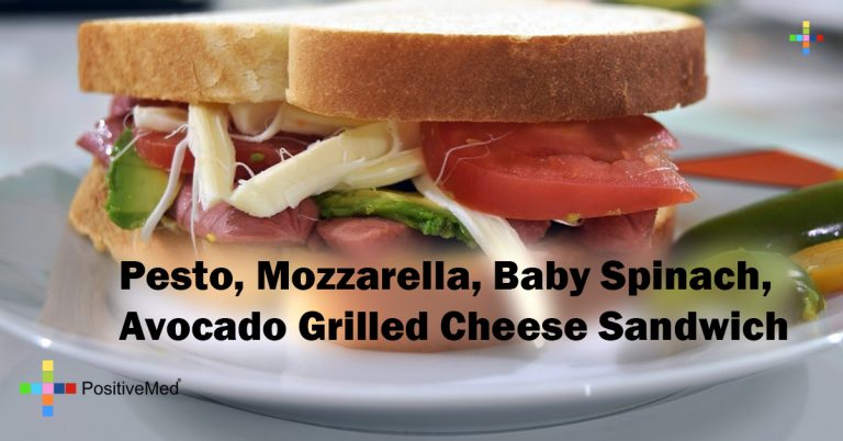 Pesto, Mozzarella, Baby Spinach, Avocado Grilled Cheese Sandwich