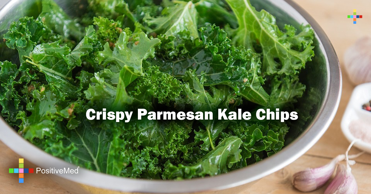 Crispy Parmesan Kale Chips PositiveMed