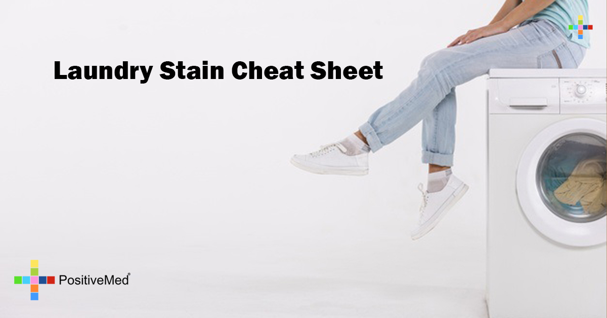 Laundry Stain Cheat Sheet PositiveMed